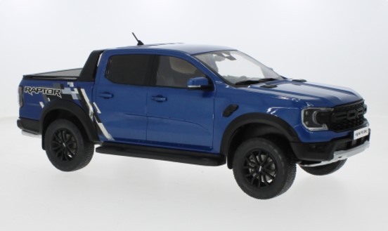 Ford Ranger Raptor 2023 Blauw Metallic - 1:18